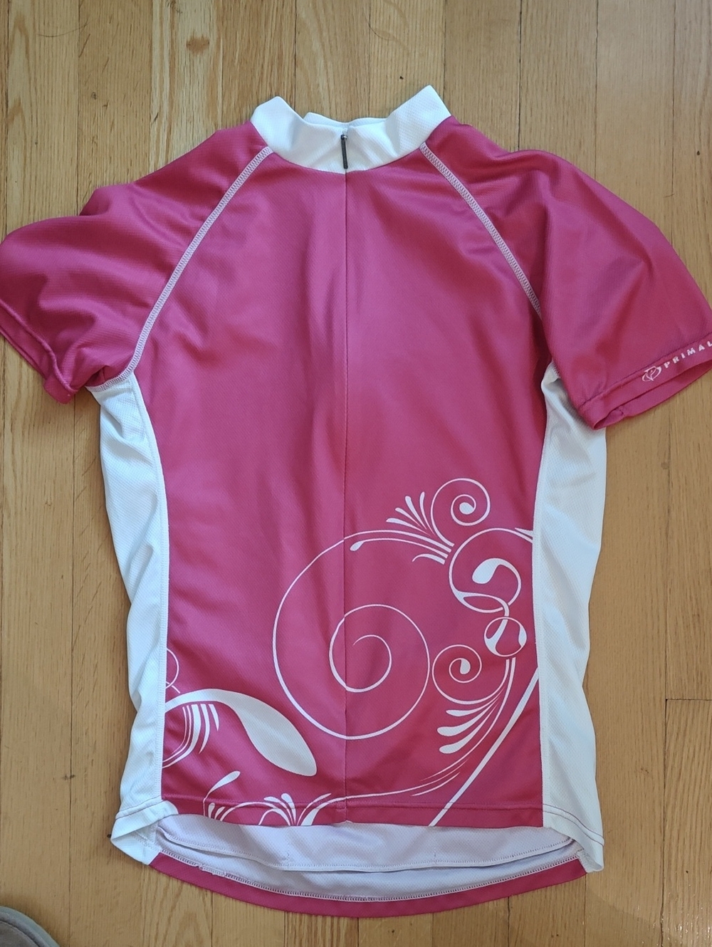 Primal Wear Pink & White Floral Cycling Jersey